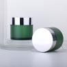 Buy cheap 4oz Acrylic Matte Green Face Cream Jar With Golden Silver Lids from wholesalers