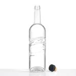 Customized Matte Dark Glass Vodka Bottle Glass Collar Material and Spray Cap