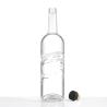 Buy cheap Customized Matte Dark Glass Vodka Bottle Glass Collar Material and Spray Cap 750ml from wholesalers