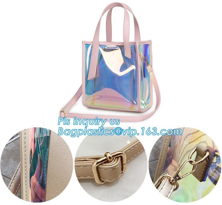 Classical Colorful PVC Wallet Bag Pouch Bag shoulder bag, PVC Crossbody Bag For School Travel Girls, Tote Bag Clear Shou