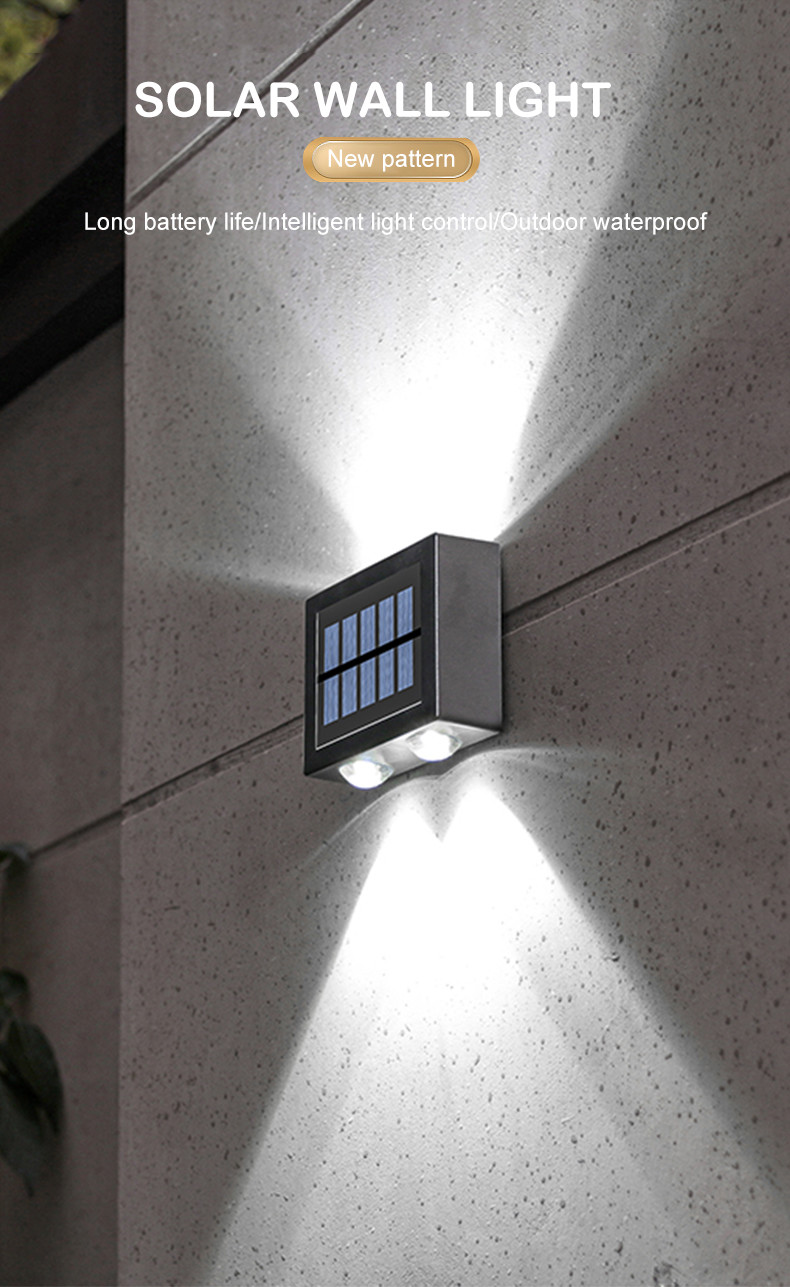 Simplicity Solar Wall Light Up And Down Luminous Spotlight For Courtyard Villa