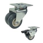 360 Degree Rotating Hole Head Lockable PVC Caster Wheel For Freezer