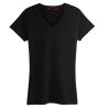 Buy cheap Black Slim Fit Women'S Bamboo T Shirt V Neck Fitted XXS-XXXL Size Optional from wholesalers