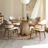 Buy cheap 80x80 Solid Wood Pedestal Dining Room Table Round Sets product