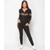 Buy cheap Womens Tracksuits Cotton Polyester Leopard Print Side Stripe Women Jogging 2 Pieces Set from wholesalers