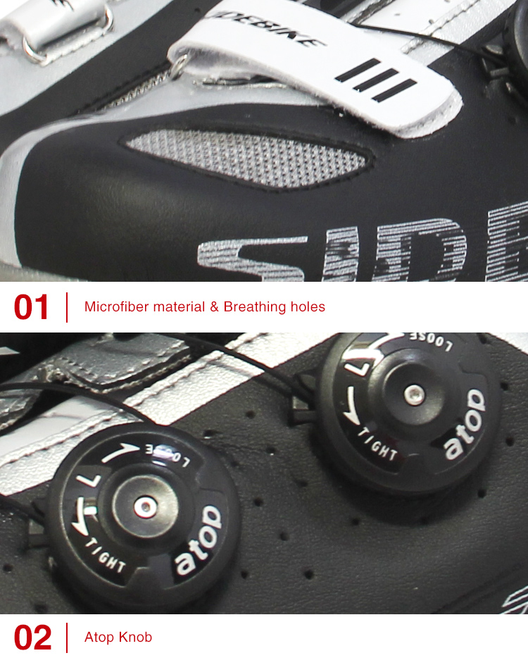 Durable Road Racing Bicycle Shoes , Black Road Cycling Shoes OEM / ODM Accept