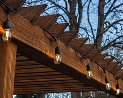 IP65 15M LED S14 String Lights Waterproof E27 Warm LED Retro Edison Filament Bulb Outdoor Street Garden Patio Festoon Lighting