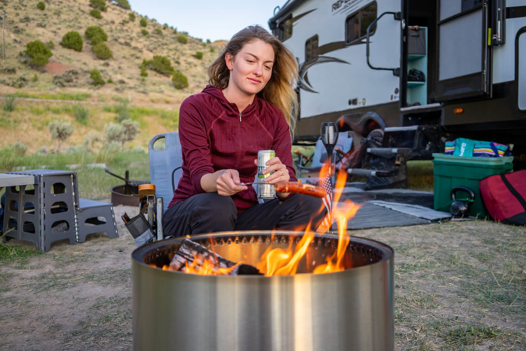Stainless Steel 304 Smokeless Outdoor Firepit Portable