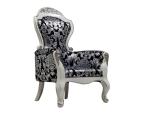 Fabric Fiberglass Hotel Lobby Sofa Chair Vintage Antique Silver King Throne