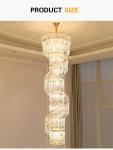 New Design Living Room Crystal Lights Villa Lobby modern staircase chandelier(WH