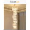 Buy cheap New Design Living Room Crystal Lights Villa Lobby modern staircase chandelier(WH-NC-86) from wholesalers