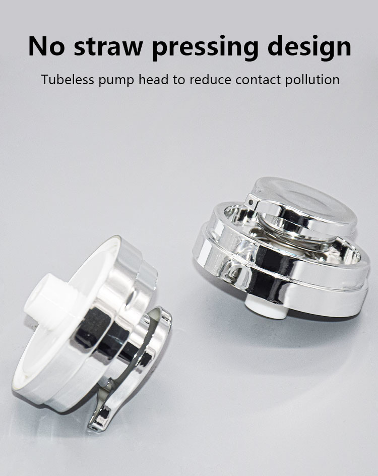 Electroplating Acrylic Airless Pump Cream Jar 15 / 30 / 50 / 70g