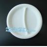 Buy cheap Round 11 inch 4 compartment disposable corn starch plates,3 compartments disposable corn starch plates, corn starch pack from wholesalers