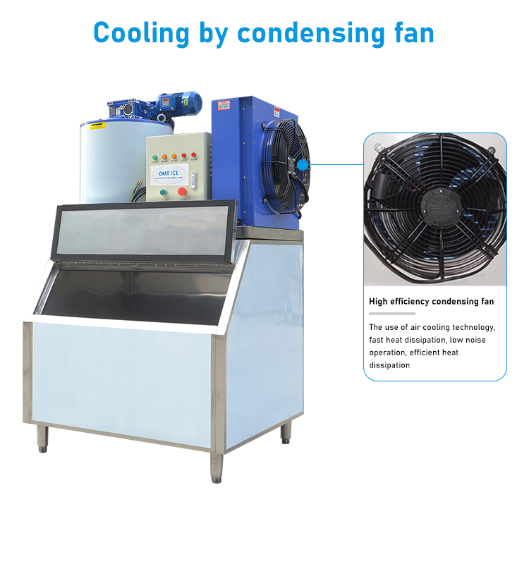 5ton Freshwater Flake Ice Machine 50Hz 3 Phase Ice Flake Making Machine