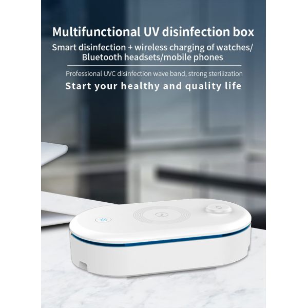 Portable UV Light Sanitizer Box Wireless Charging Pad For IWatch