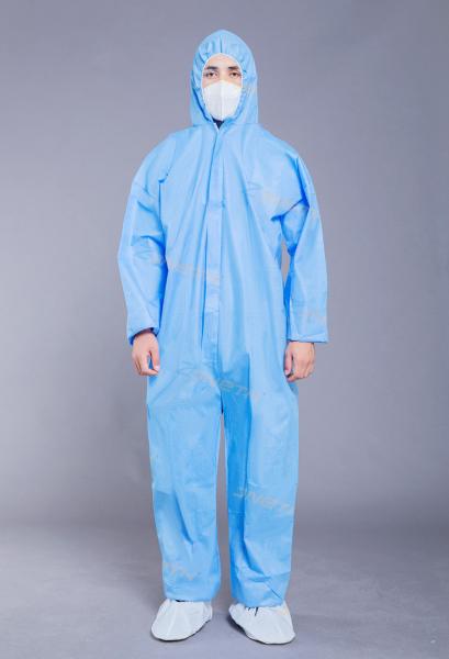 Buy cheap AAMI LEVEL 3 Sms Nonwoven Disposable Coveralls Blue from wholesalers