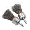 Buy cheap 0.25 Inch Hex Shank Fine Crimped Wire End Brush 12500 RPM from wholesalers