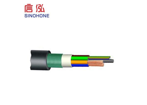 Quality Optical Hybrid Fiber Power Cable , Single Mode Fiber Optic Cable Aluminum Tape Armour for sale