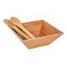 Buy cheap Multipurpose Bamboo Salad Set , Square Wood Salad Bowl Wood Handicraft from wholesalers