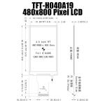 4.0 Inch IPS 480x800 Wide Temperature TFT Display Panel ST7701S For Industrial