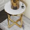 Buy cheap Round Coffee Side Table Living Room Marble Top Golden Legs from wholesalers