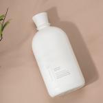 500ml White HDPE PET ellipse smooth with white Lid for shampoo lotion bottle