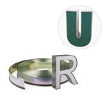 Mirror Silver Outdoor Channelume Aluminum Trim Coil Applique Alphabet Letters