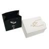 Buy cheap Promotion 350g White Card Paper Bag With Handle Black Handbag Custom Logo Printing from wholesalers