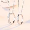 Buy cheap 2mm 33ft Love Ring Necklace 0.14oz Stainless Steel Solid Silver Necklace from wholesalers