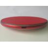 Buy cheap Fashionable Round PU Leather Desktop Wireless Phone Charger 5V 2A 9V 1.67A Input from wholesalers