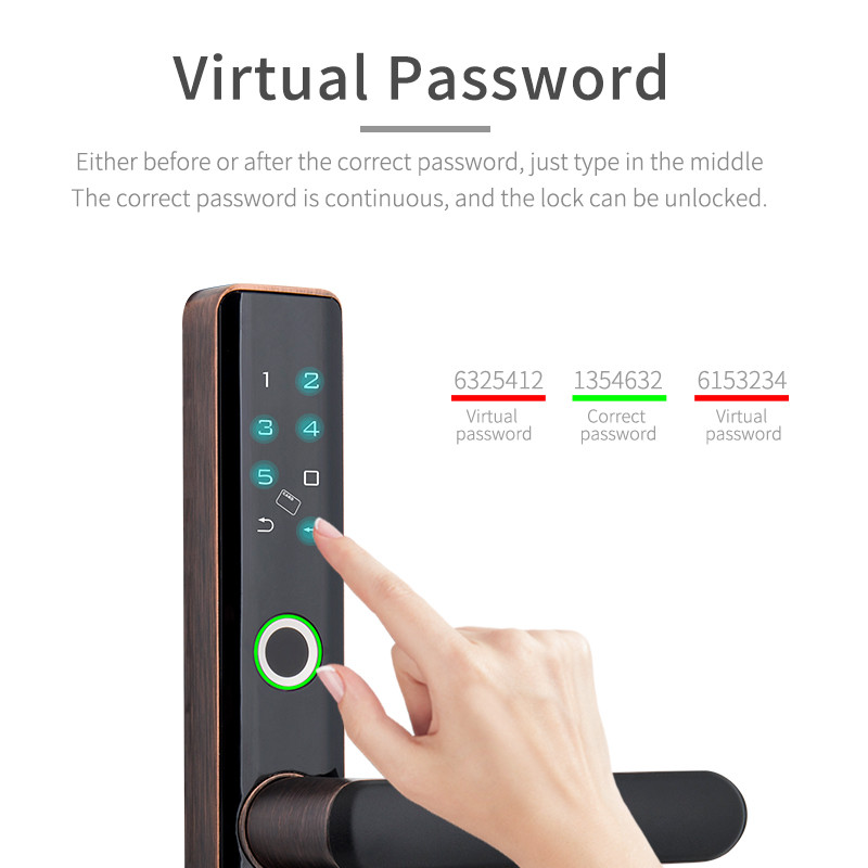 Home Security Zinc Alloy Split Smart Door Lock Biometric Fingerprint Door Lock for Home Apartment