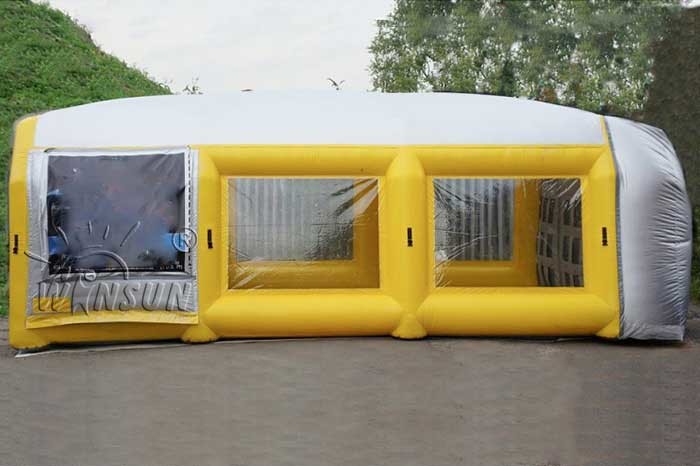 0.9mm PVC Inflatable Event Tent , Customized Size Inflatable Paint Spray Booth