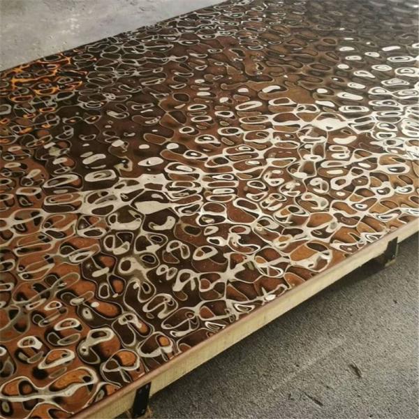 Buy cheap Reflecting irregular wavy metallic panels hammered stainless steel sheet mirror finish from wholesalers