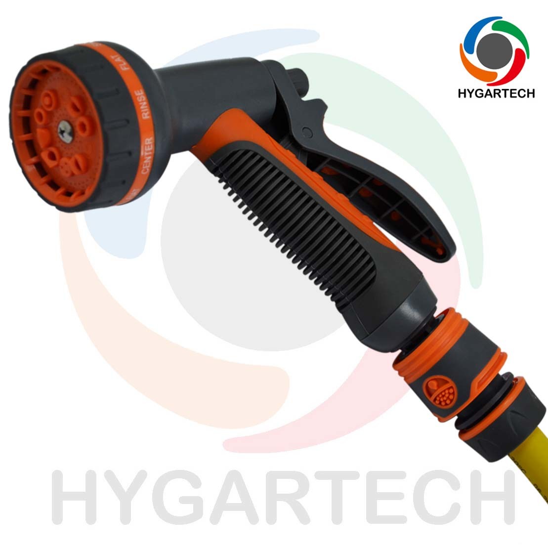 Garden 8 Function Spray Nozzle with Click Quick Connect Coupling and Hose Connector ,Gardening and Horticulture