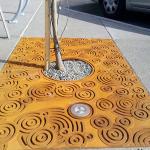 Outdoor Corten Steel Trees Protection Grate Outside Street Sidewalk Metal Tree