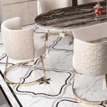Matted 0.8m Luxury Modern Dining Chairs Modern Esstischstuhl Taupe