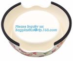 Premium Colorful Dog Water Food Bowl, Dog Food Bowls Pet Feeder Bowls with Mat,