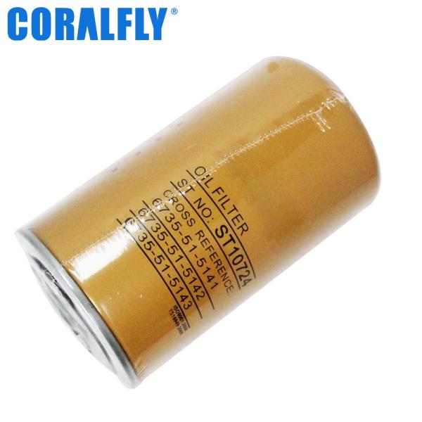 Buy cheap Length 6.85 Inch 6735 51 5141 Komatsu Oil Filter SAE J1858 from wholesalers