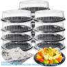 Buy cheap Disposable Catering Trays With Lids Serving Trays Black Plastic Round Platters With Clear Lids Deli Wax Paper from wholesalers