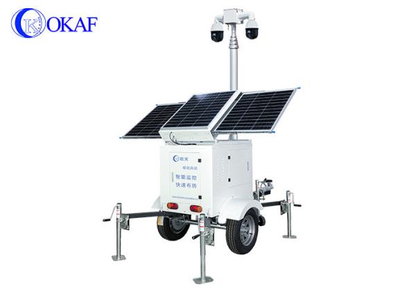Buy cheap Mobile Solar CCTV Surveillance Trailer Mounted Security Camera Tower from wholesalers