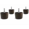 Buy cheap SGS HDPE Easily Attach 1" Couch Plastic Sofa Feet Replacement from wholesalers