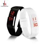 Unisex Led Sport Multifunction Wrist Watch Fashion Water Resistant Black White
