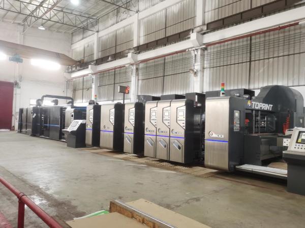 Buy cheap Inline Flexo Folder Gluer 300 sheets/min Flexo Printing Slotting Die Cutting Machine from wholesalers