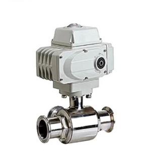 Buy cheap 2 Way 3 PC Clamp Connection Stainless Steel Electric Ball Valve from wholesalers