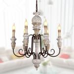 Iron chrome and wood chandelier for Living room Bedroom (WH-CI-69）