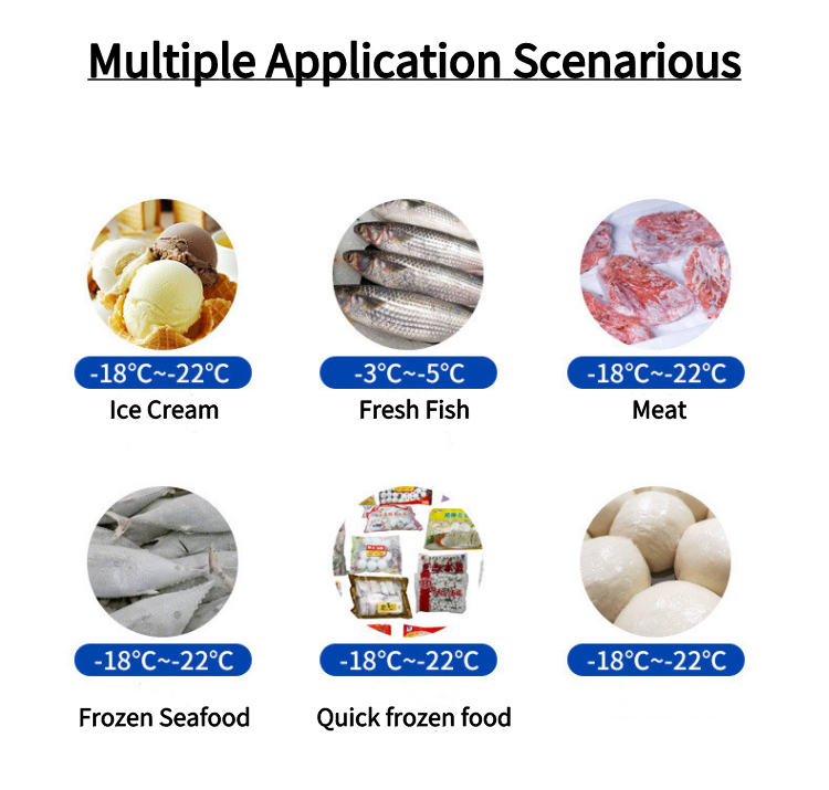 Commercial Blast Kitchen Fridge Freezer 550W For Dumplings Seafood