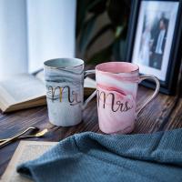 Buy cheap Anniversary Gifts 11oz Couple Ceramic Mug Set 100% Leakproof Lightweight product
