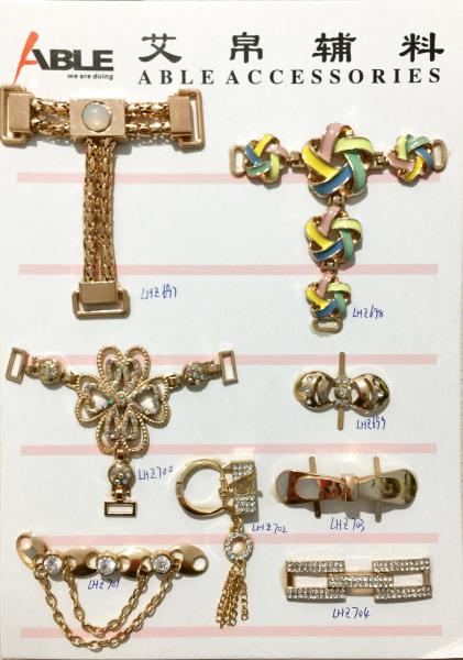 Buy cheap Crystal Rhinestones Metal Zinc Alloy Decorative Shoe Buckles Shoe Chain A46 A47 from wholesalers