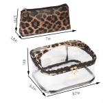 Multifunctional Leopard PVC Cosmetic Organizer Bag