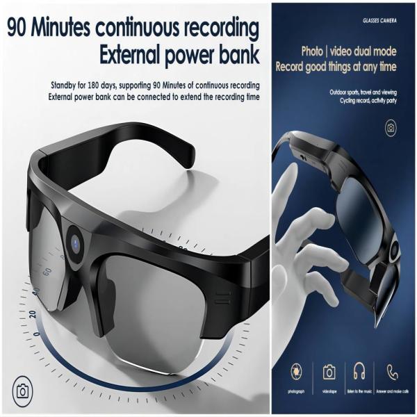 Buy cheap 4K Bluetooth Video Camera Sunglasses For Fishing, Skydiving, Skiing from wholesalers